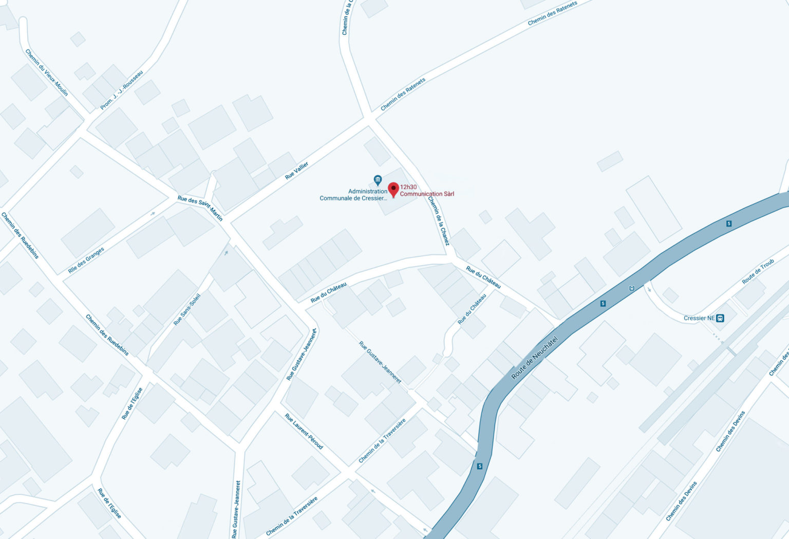 Map 12h30 Rue Vallier 4, 2088 Cressier, NE, Entre Deux Lacs